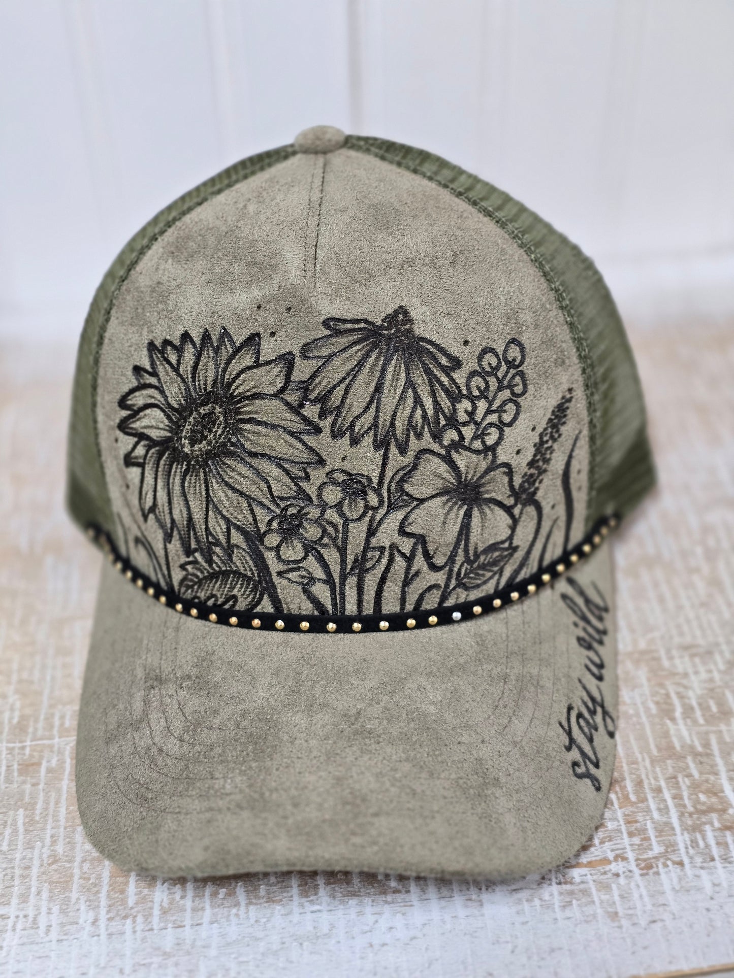 Olive Stay Wild Trucker