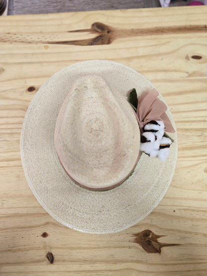 Pink & Green Cotton Straw