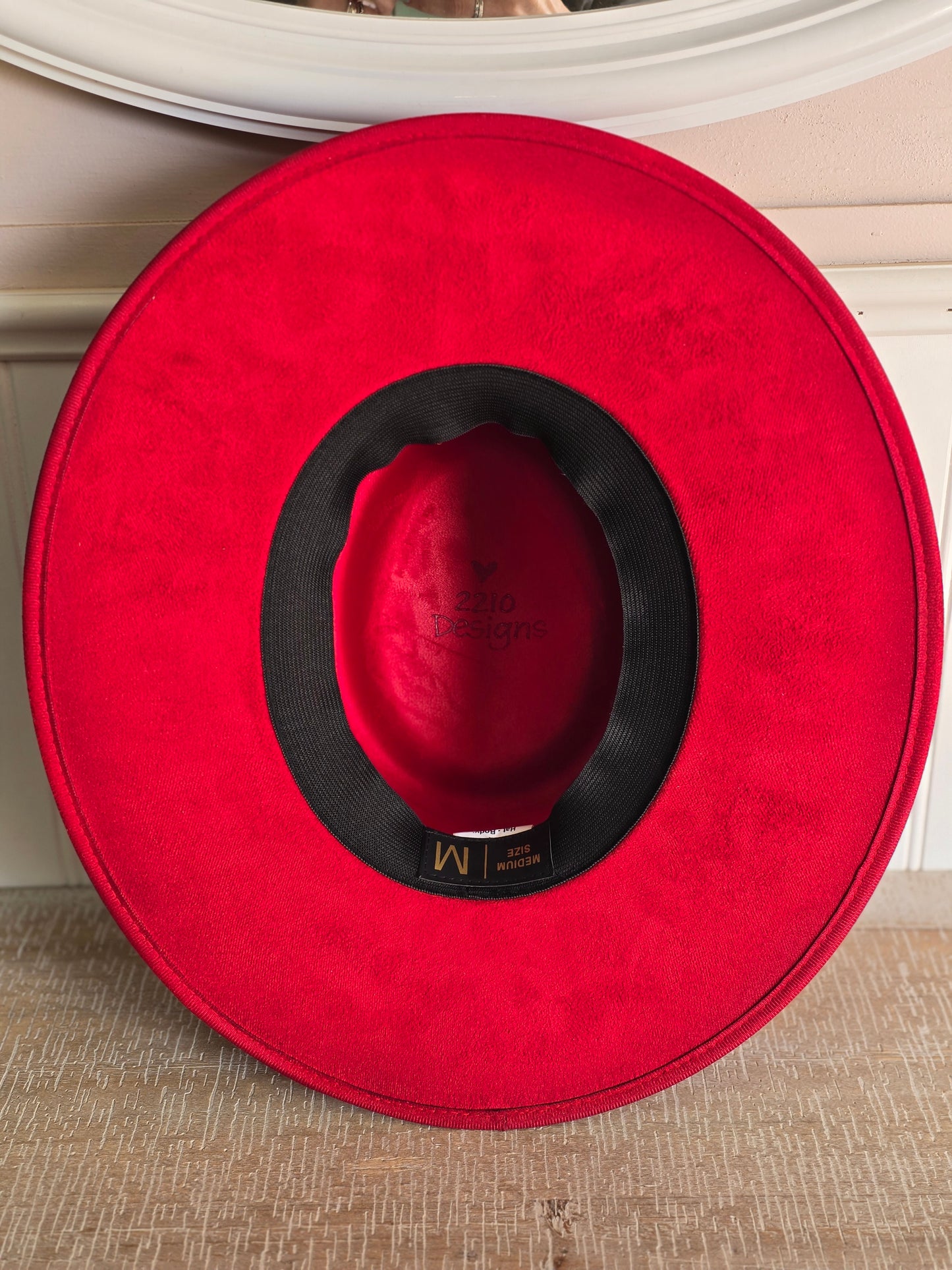 Red & Black Boater