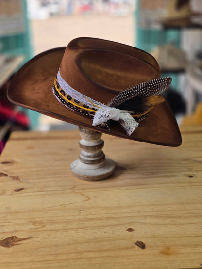 Brown Sunflowers Cowboy Hat