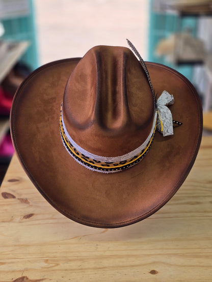 Brown Sunflowers Cowboy Hat