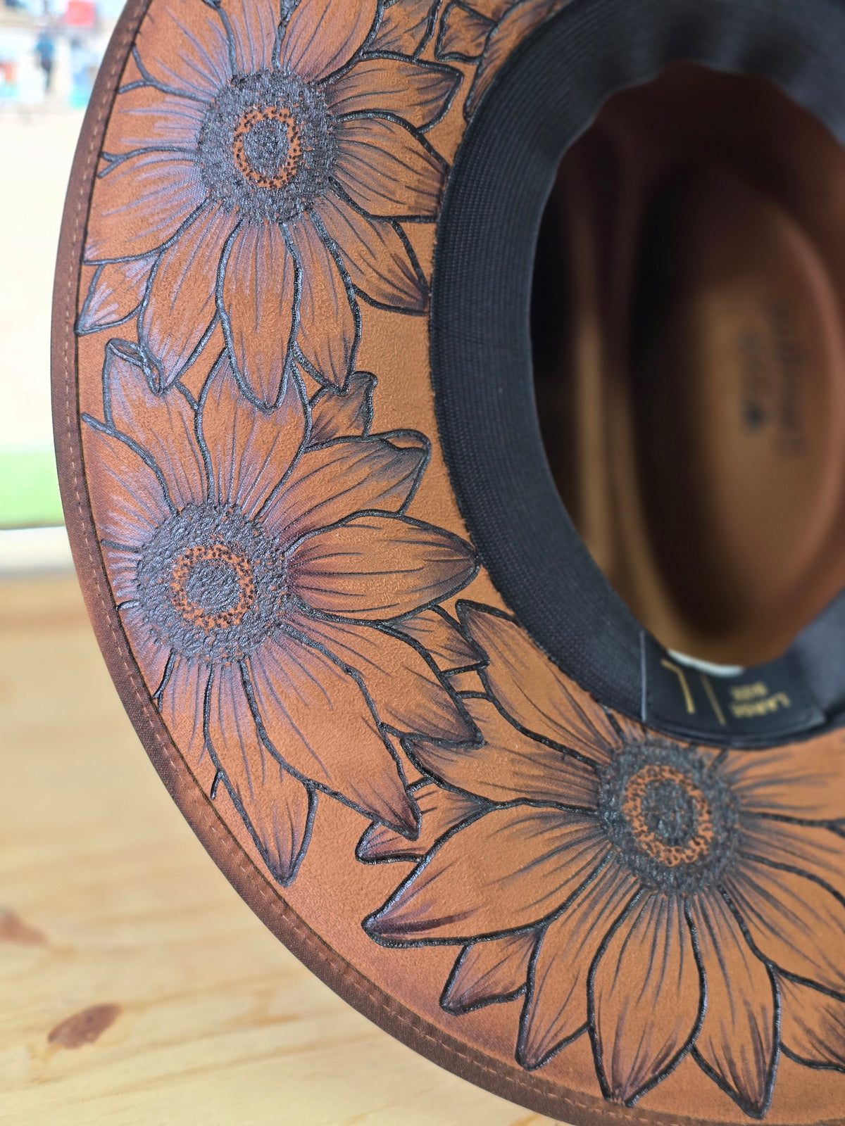 Brown Sunflowers Cowboy Hat