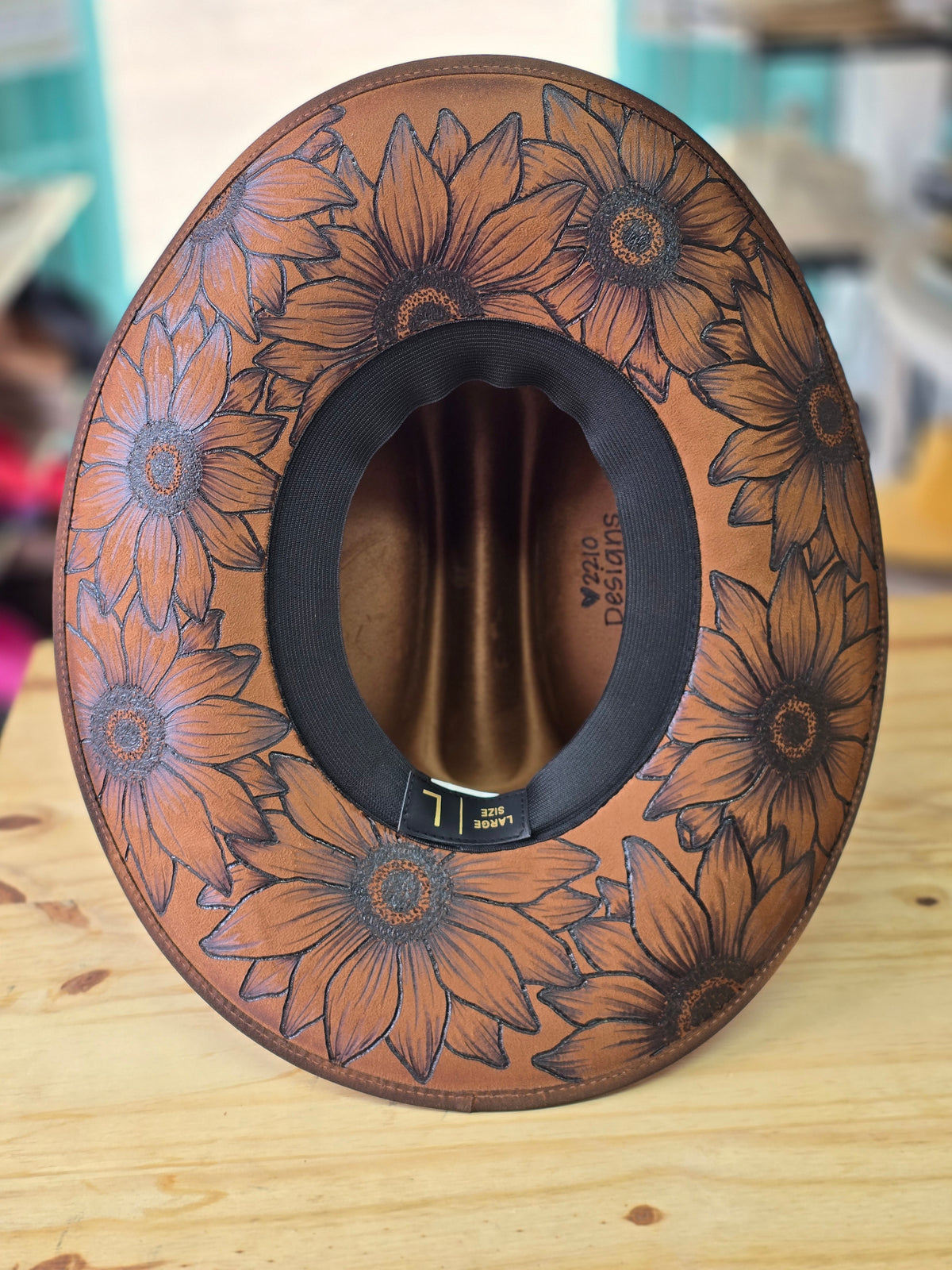Brown Sunflowers Cowboy Hat